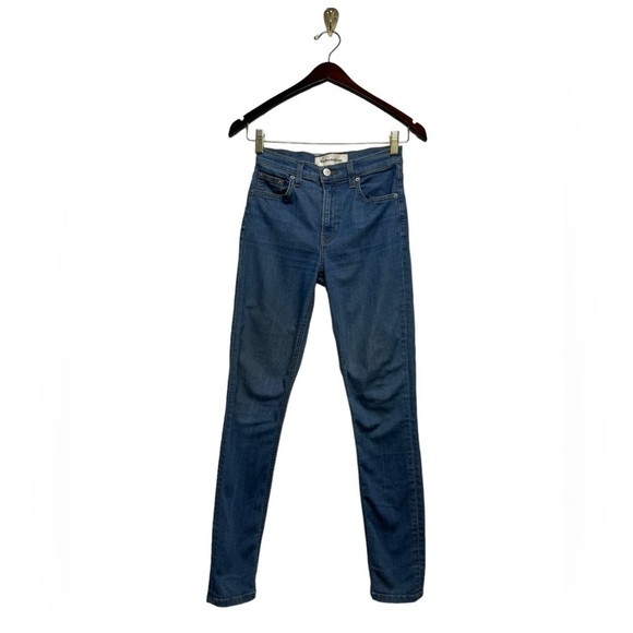 REFORMATION High Rise Skinny Jeans True Blue 24 - Picture 3 of 11